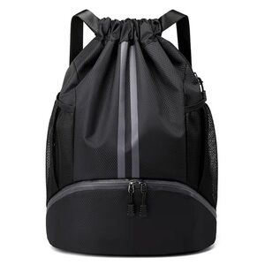 BROTOU Soccer Football Volleyball Drawstring Backpack Ball & Shoe Compartment